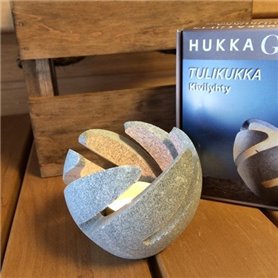 Ljustlykta Hukka av täljsten Rund