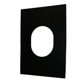 Täckplåt Narvi att fästa gummistos på, Svart