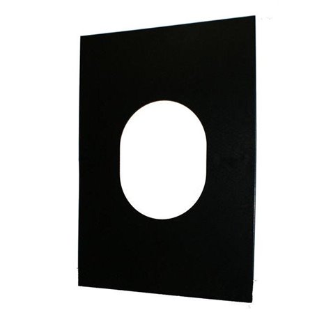 Täckplåt Narvi att fästa gummistos på, Svart