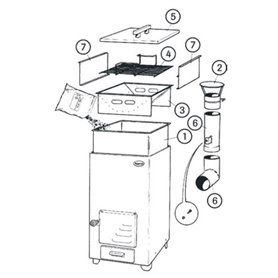 Stödplåt Narvi till galler till Narvi rök