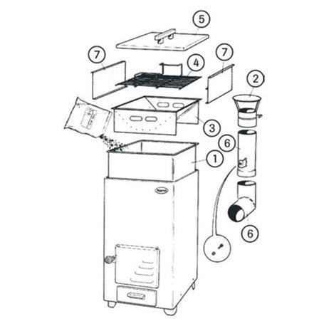 Stödplåt Narvi till galler till Narvi rök