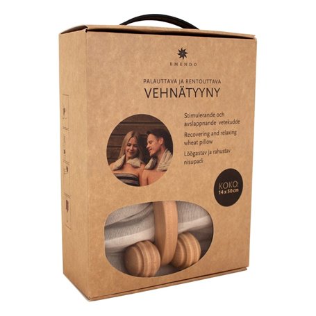 Vetekudde Emendo Vit Rand med Massagerulle