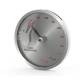 Bastutermometer SAWO Brandmätare rostfritt stål