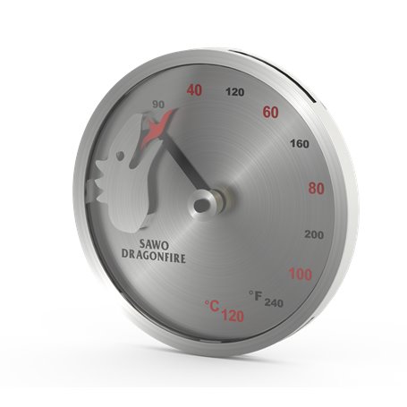 Bastutermometer SAWO Brandmätare rostfritt stål