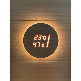 Bastu Termometer Hygrometer Cariitti med timglas Aspectu Round