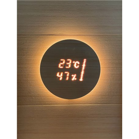 Bastu Termometer Hygrometer Cariitti med timglas Aspectu Round