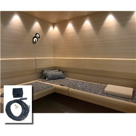 Fiberoptisk belysningssats för bastutak Cariitti Pro 16 W StarSky 23 Spots