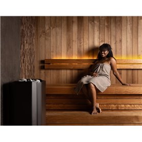 Elektrisk bastuaggregat med klimatanläggning Saunum Spa Session Black