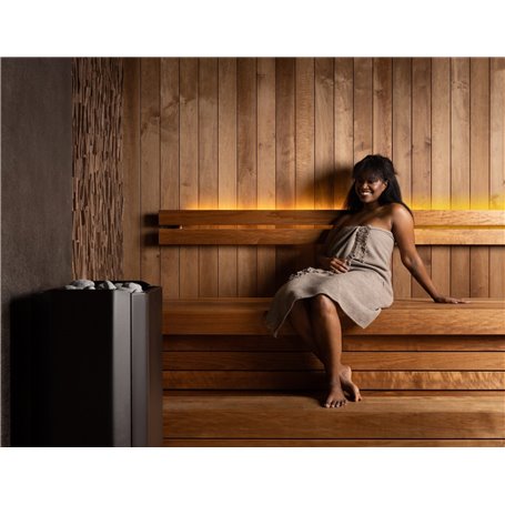 Elektrisk bastuaggregat med klimatanläggning Saunum Spa Session Black