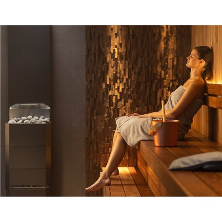 Elektrisk bastuaggregat med klimatanläggning Saunum Experience Black