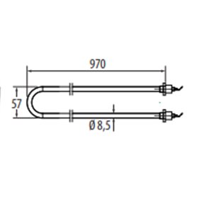 Värmemotstånd EOS Hidden Heater 46 U 1,5 kW