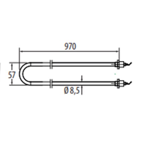 Värmemotstånd EOS Hidden Heater 46 U 1,5 kW