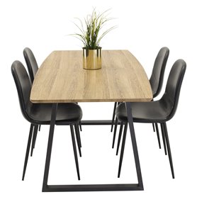 Matgrupp Inca med Polar matstolar, 160 × 85 cm