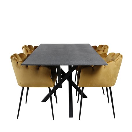 Matgrupp Piazza med Limhamn matstolar, 180 × 90 cm