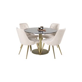 Matgrupp Estelle med Velvet Deluxe matstolar
