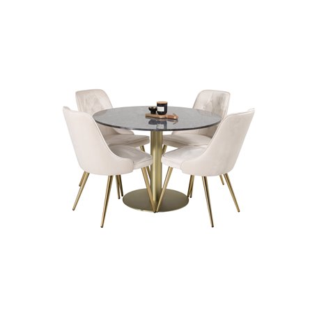 Matgrupp Estelle med Velvet Deluxe matstolar