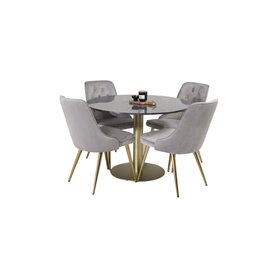 Matgrupp Estelle med Velvet Deluxe matstolar
