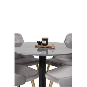 Matgrupp Estelle med Velvet Deluxe matstolar