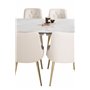 Matgrupp Estelle med Velvet Deluxe matstolar, 140 × 90 cm