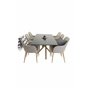 Matgrupp Piazza med Comfort matstolar, 180 × 90 cm