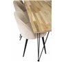 Matgrupp Bali med Velvet matstolar, 200 × 90 cm