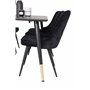 Matgrupp Dipp med Velvet Deluxe matstolar, 180 × 90 cm
