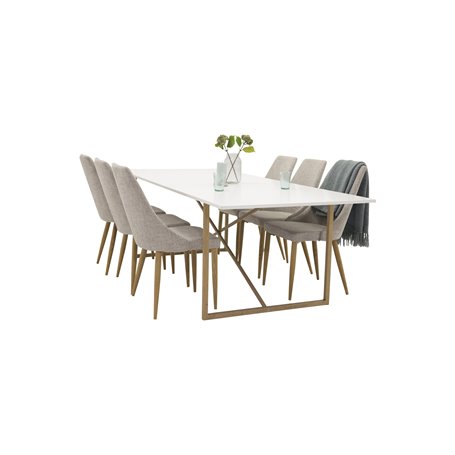 Matgrupp Palace med Leone matstolar, 240 × 100 cm