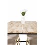 Matgrupp Cirebon med Velvet Deluxe matstolar, 200 × 90 cm