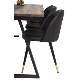 Matgrupp Jakarta med Velvet matstolar, 200 × 90 cm