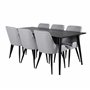 Matgrupp Dipp med Plaza matstolar, 180 × 90 cm