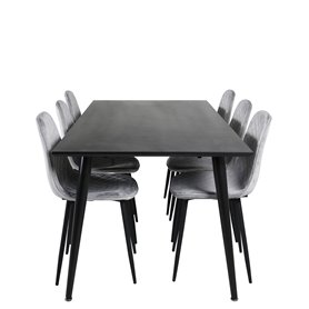 Matgrupp Dipp med Polar matstolar, 180 × 90 cm
