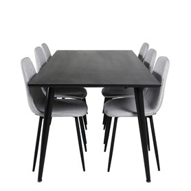 Matgrupp Dipp med Polar matstolar, 180 × 90 cm