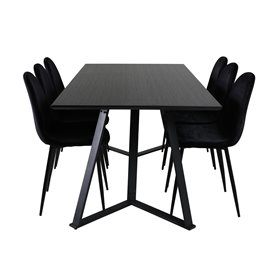 Matgrupp Marina med Polar matstolar, 180 × 90 cm