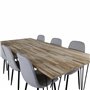 Matgrupp Bali med Polar matstolar, 200 × 90 cm