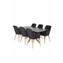 Matgrupp Piazza med Comfort matstolar, 180 × 90 cm