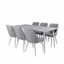 Matgrupp Polar med Plaza matstolar, 180 × 90 cm