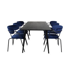 Matgrupp Dipp med Arrow matstolar, 180 × 90 cm