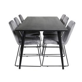 Matgrupp Dipp med Muce matstolar, 180 × 90 cm