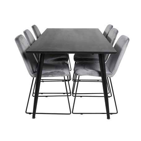 Matgrupp Dipp med Muce matstolar, 180 × 90 cm