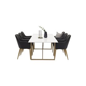 Matgrupp Palace med Comfort matstolar, 240 × 100 cm