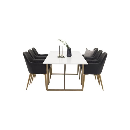 Matgrupp Palace med Comfort matstolar, 240 × 100 cm