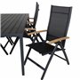 Matgrupp Break med Panama matstolar, 205 × 90 cm