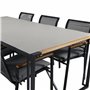 Matgrupp Texas med Dallas matstolar, 200 × 100 cm