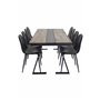 Matgrupp Jakarta med Polar matstolar, 200 × 90 cm