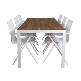 Matgrupp Bois med Alina matstolar, 205 × 90 cm
