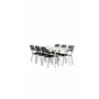 Matgrupp Lina med Lindos matstolar, 200 × 90 cm, Beige/Svart