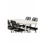 Matgrupp Lina med Lindos matstolar, 200 × 90 cm, Beige/Svart