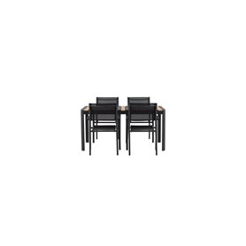 Matgrupp Togo med Santorini matstolar, 150 × 90 cm