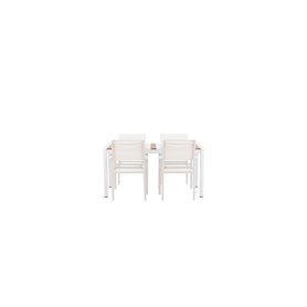 Matgrupp Togo med Santorini matstolar, 150 × 90 cm