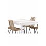 Matgrupp Togo med Lindos matstolar, 150 × 90 cm